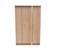 Ready Assembled 2 U Hampshire Triple Plain Wardrobe (Ready Assembled) in Light Oak Ready Assembled 2 U Light Oak