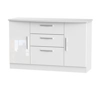Welcome Furniture Ready Assembled Knightsbridge 2 Door 3 Drawer Sideboard In White Gloss
