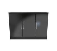 Harrow 3 Door Sideboard (Ready Assembled) Ready Assembled 2 U Black One Size