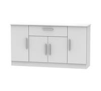 Welcome Furniture Ready Assembled Knightsbridge 4 Door 1 Drawer Wide Unit In Grey Matt