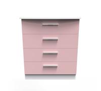 Ready Assembled 2 U Harrow 4 Drawer Chest (Ready Assembled) in Dusty Pink Ready Assembled 2 U Dusty Pink
