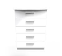Ready Assembled 2 U Harrow 5 Drawer Chest (Ready Assembled) in White Ready Assembled 2 U White