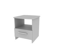 Ready Assembled 2 U Harrow Bottom Drawer Lamp Table (Ready Assembled) in Mid Grey Ready Assembled 2 U Mid Grey