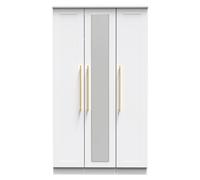 Ready Assembled 2 U Helmsley Tall Triple Mirror Wardrobe (Ready Assembled) in White Ready Assembled 2 U White