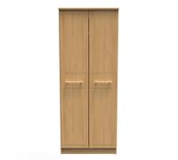 Ready Assembled 2 U Hereford 2 Door Wardrobe with Shelf & Hang(Ready Assembled) in Light Oak Ready Assembled 2 U Light Oak