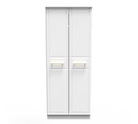 Ready Assembled 2 U Hereford 2 Door Wardrobe with Shelf & Hang(Ready Assembled) in White Ready Assembled 2 U White
