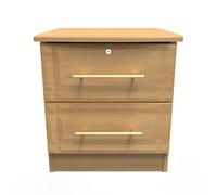 Ready Assembled 2 U Hereford 2 Drawer Bedside Cab(Ready Assembled) in Light Oak Ready Assembled 2 U Light Oak