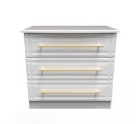 Ready Assembled 2 U Hereford 3 Drawer Chest (Ready Assembled) in White Ready Assembled 2 U White