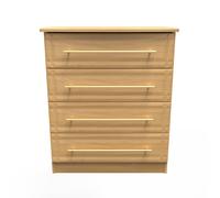 Ready Assembled 2 U Hereford 4 Drawer Chest (Ready Assembled) in Light Oak Ready Assembled 2 U Light Oak