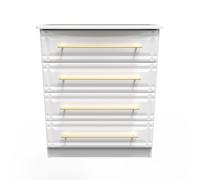Ready Assembled 2 U Hereford 4 Drawer Chest (Ready Assembled) in White Ready Assembled 2 U White