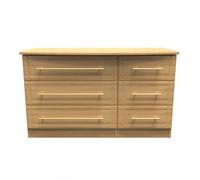 Ready Assembled 2 U Hereford 6 Drawer Dresser Unit (Ready Assembled) in Light Oak Ready Assembled 2 U Light Oak