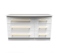 Ready Assembled 2 U Hereford 6 Drawer Dresser Unit (Ready Assembled) in White Ready Assembled 2 U White