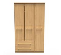 Ready Assembled 2 U Hereford Triple Wardrobe (Ready Assembled) in Light Oak Ready Assembled 2 U Light Oak