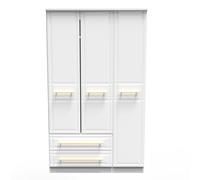 Ready Assembled 2 U Hereford Triple Wardrobe (Ready Assembled) in White Ready Assembled 2 U White