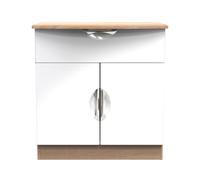Ready Assembled 2 U Holborn 1 Drawer 2 Door Sideboard (Ready Assembled) in White Ready Assembled 2 U White