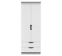 Ready Assembled 2 U Holborn 2 Door 2 Drawer Wardrobe (Ready Assembled) in White Ready Assembled 2 U White
