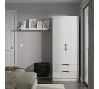 Ready Assembled 2 U Holborn 2 Door 2 Drawer Wardrobe (Ready Assembled) in White | Size: Large Ready Assembled 2 U White Large