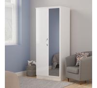 Ready Assembled 2 U Holborn 2 Door Mirrored Robe (Ready Assembled) in White | Size: Large Ready Assembled 2 U White Large