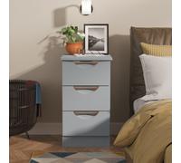 Ready Assembled 2 U Holborn 3 Drawer Bedside Cabinet (Ready Assembled) in Light Blue Ready Assembled 2 U Light Blue