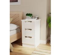 Ready Assembled 2 U Holborn 3 Drawer Bedside Cabinet (Ready Assembled) in White | Size: Small Ready Assembled 2 U White Small