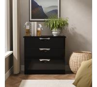 Ready Assembled 2 U Holborn 3 Drawer Chest (Ready Assembled) in Black Ready Assembled 2 U Black