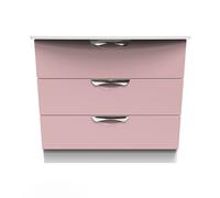Ready Assembled 2 U Holborn 3 Drawer Chest (Ready Assembled) in Dusty Pink Ready Assembled 2 U Dusty Pink