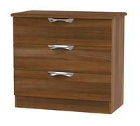 Ready Assembled 2 U Holborn 3 Drawer Chest (Ready Assembled) in Walnut Ready Assembled 2 U Walnut
