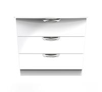 Ready Assembled 2 U Holborn 3 Drawer Chest (Ready Assembled) in White | Size: Medium Ready Assembled 2 U White Medium