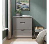 Ready Assembled 2 U Holborn 3 Drawer Deep Chest (Ready Assembled) in Mid Grey Ready Assembled 2 U Mid Grey