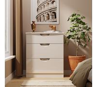 Ready Assembled 2 U Holborn 3 Drawer Deep Chest (Ready Assembled) in Taupe | Size: Medium Ready Assembled 2 U Taupe Medium