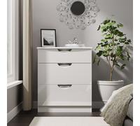 Ready Assembled 2 U Holborn 3 Drawer Deep Chest (Ready Assembled) in White | Size: Medium Ready Assembled 2 U White Medium