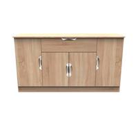 Ready Assembled 2 U Holborn 4 Door 1 Drawer Wide Unit (Ready Assembled) in Light Oak Ready Assembled 2 U Light Oak