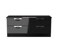 Ready Assembled 2 U Holborn 4 Drawer Bed Box (Ready Assembled) in Black | Size: Small Ready Assembled 2 U Black Small
