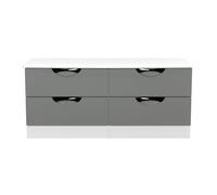 Ready Assembled 2 U Holborn 4 Drawer Bed Box (Ready Assembled) in Dark Grey Ready Assembled 2 U Dark Grey