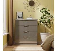 Ready Assembled 2 U Holborn 4 Drawer Chest (Ready Assembled) in Mid Grey Ready Assembled 2 U Mid Grey