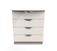 Ready Assembled 2 U Holborn 4 Drawer Chest (Ready Assembled) in Taupe | Size: Medium Ready Assembled 2 U Taupe Medium