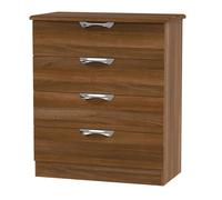 Ready Assembled 2 U Holborn 4 Drawer Chest (Ready Assembled) in Walnut Ready Assembled 2 U Walnut