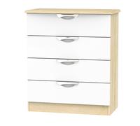 Ready Assembled 2 U Holborn 4 Drawer Chest (Ready Assembled) in White Ready Assembled 2 U White
