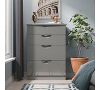 Ready Assembled 2 U Holborn 4 Drawer Deep Chest (Ready Assembled) in Mid Grey Ready Assembled 2 U Mid Grey