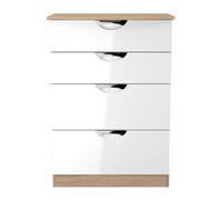 Ready Assembled 2 U Holborn 4 Drawer Deep Chest (Ready Assembled) in White Ready Assembled 2 U White