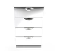 Ready Assembled 2 U Holborn 4 Drawer Midi Chest (Ready Assembled) in White | Size: Medium Ready Assembled 2 U White Medium