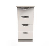 Ready Assembled 2 U Holborn 4 Drawer Tall Bedside (Ready Assembled) in Taupe Ready Assembled 2 U Taupe