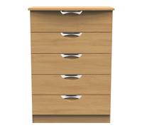 Ready Assembled 2 U Holborn 5 Drawer Chest (Ready Assembled) in Brown Ready Assembled 2 U Brown