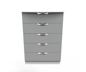 Ready Assembled 2 U Holborn 5 Drawer Chest (Ready Assembled) in Dark Grey Ready Assembled 2 U Dark Grey
