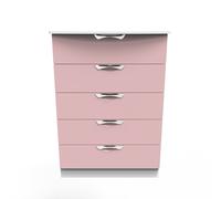 Ready Assembled 2 U Holborn 5 Drawer Chest (Ready Assembled) in Dusty Pink Ready Assembled 2 U Dusty Pink