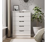 Ready Assembled 2 U Holborn 5 Drawer Chest (Ready Assembled) in White | Size: Large Ready Assembled 2 U White Large