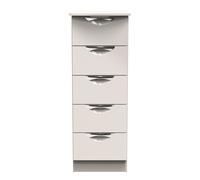 Ready Assembled 2 U Holborn 5 Drawer Tallboy (Ready Assembled) in Taupe | Size: Medium Ready Assembled 2 U Taupe Medium