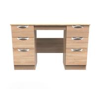 Ready Assembled 2 U Holborn 6 Drawer Kneehole Desk (Ready Assembled) in Light Oak Ready Assembled 2 U Light Oak