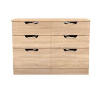 Ready Assembled 2 U Holborn 6 Drawer Wide Chest (Ready Assembled) in Light Oak Ready Assembled 2 U Light Oak