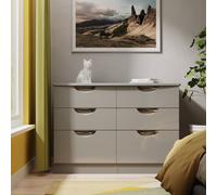 Ready Assembled 2 U Holborn 6 Drawer Wide Chest (Ready Assembled) in Mid Grey | Size: Large Ready Assembled 2 U Mid Grey Large
